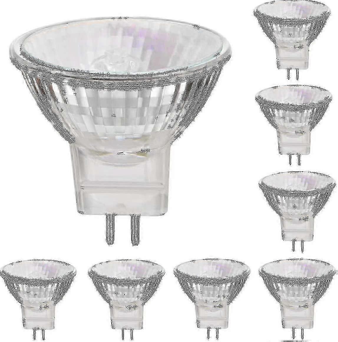 Lâmpadas halógenas 12V 35W Gu5.3, base spot, branco quente, reguláveis, pacote com 8