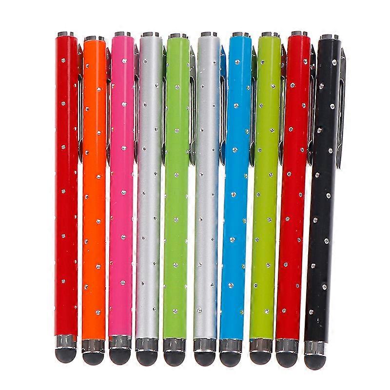 2PCS/lot Rhinestone Capacitive Touch Microfiber Stylus Pen Touch for Pad for Phone Random