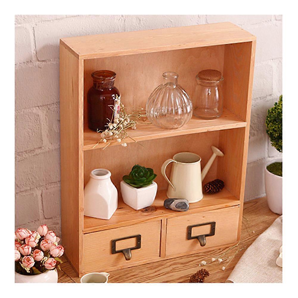 zakka Double Layer Drawer Type Storage Cabinet Cosmetics