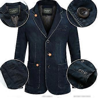 Giacca In Denim Uomo – Blazer Casual Regular Fit, Multi-Tasche, Taglie Forti, Per Tutte Le Stagioni