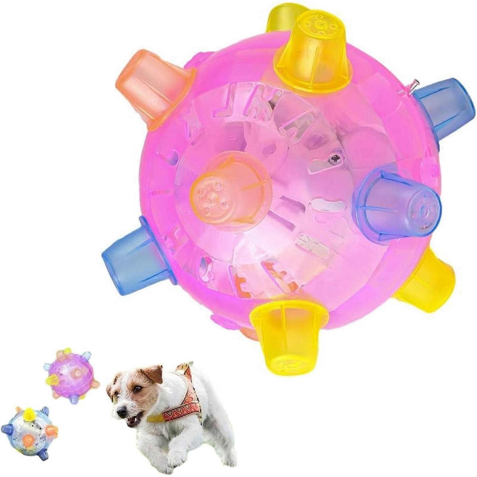Jumping Activation Ball for Dogs, Bouncing Light up Balls Flashing for Dogs,Interactive Dog Toy Ball with LED Lights
