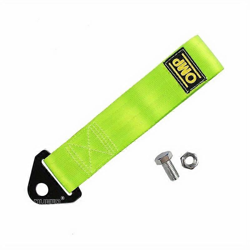 28cm/11.02in Black Towing Rope High Strength Nylon Trailer Tow Ropes Racing Car Universal Tow Eye Strap Tow Strap Bumper Trailer Car
