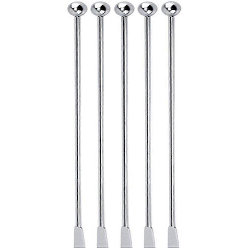 5 Pcs Reusable Swizzle Sticks Coffee Stirrers Beverage Stir Sticks Stainless Steel Swizzle Sticks S