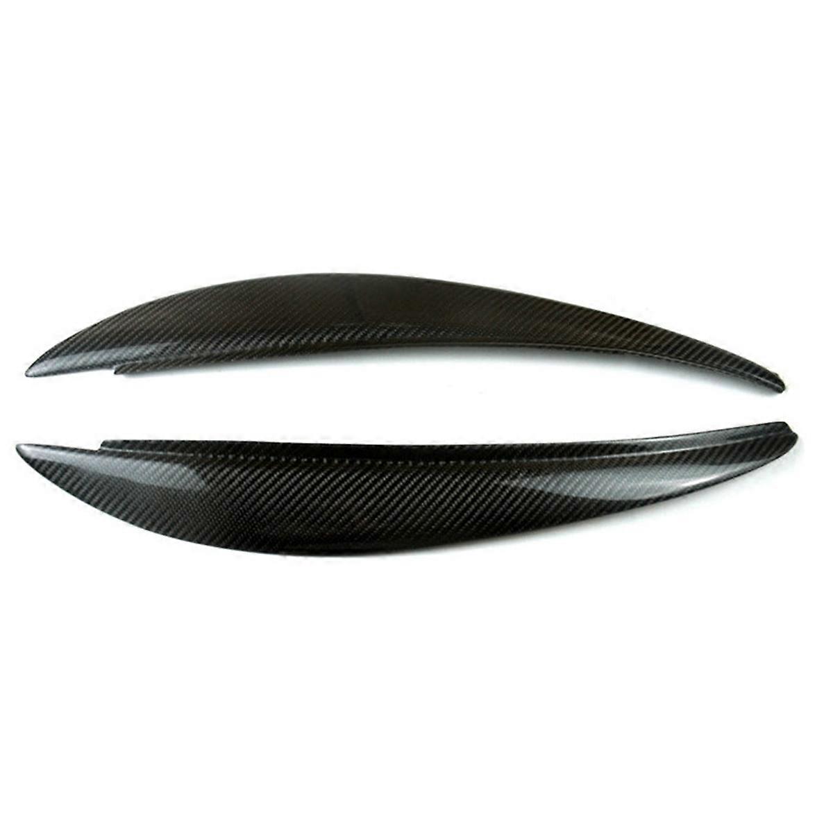 For 2006-2010 206 Carbon Fiber Front Headlight Cover Head Light Lamp Eyelid Eyebrow Trim