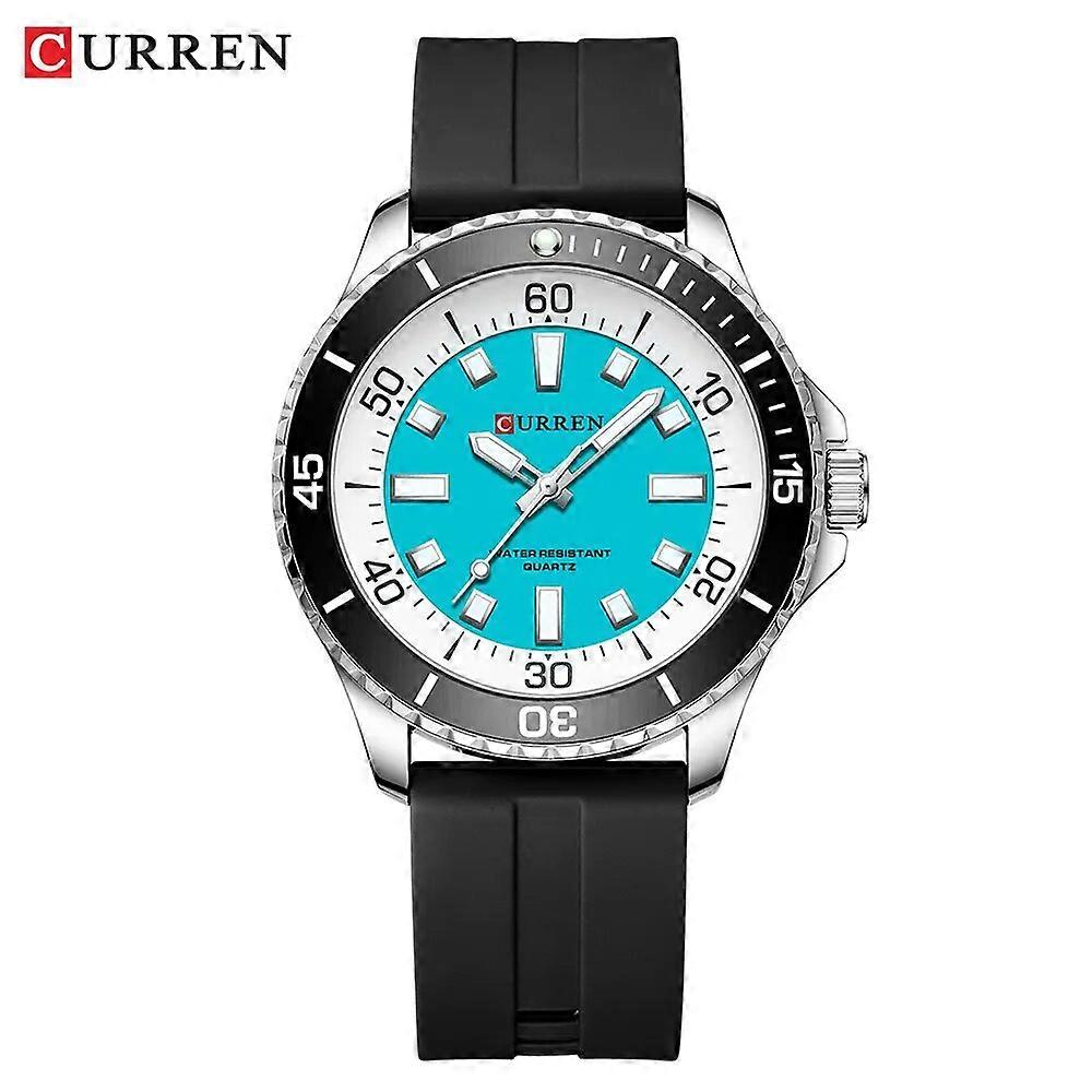 Classic Round Analog Quartz Watches with 44mm Dial Silicone Strap Colorful Unique Design Men's Wristwatches