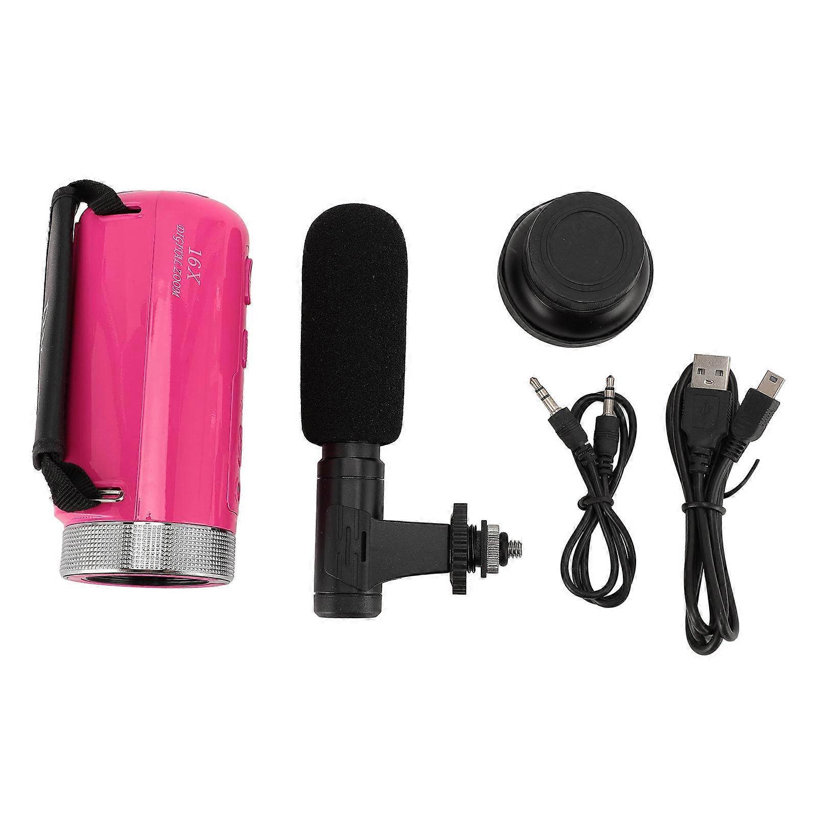 16MP 1080P HD Video Camcorder, 16X Digital Zoom, 2.4 Inch Screen, Digital Video Recorder with Microphone, 1/4 Screw Hole for Vlogging