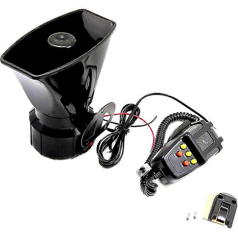 Car And Motorcycle Electronic Warning Siren With Microphone 100w 12v 7 Sounds