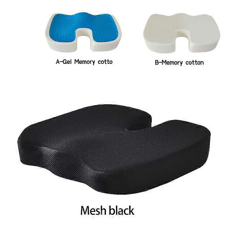 קצף זיכרון ג'ל כרית מושב בצורת U עיסוי כיסא משרדי לרכב לישיבה ארוכה כרית כרית ג'ל להקלה על כאבי עצם הזנב של Coccyx גב