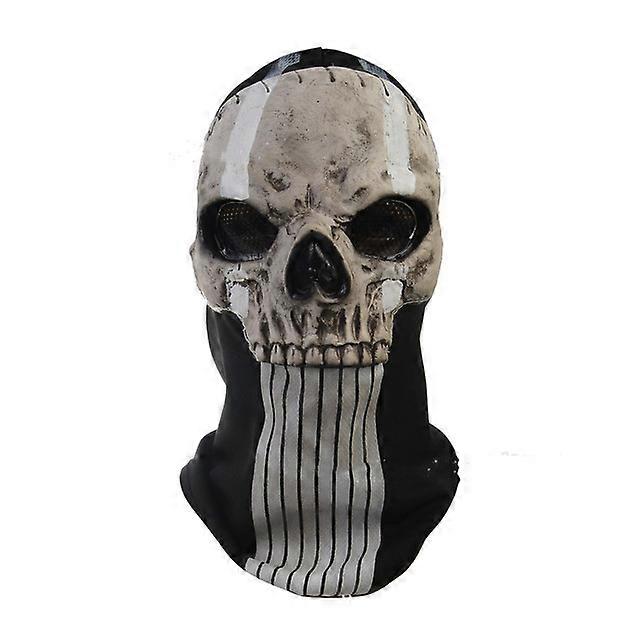 Unisex Horror Ghost Skull Mask ghost Call of Duty Latex Headgear Helmet Cosplay Perform Party Masquerade Prop Halloween Cosplay