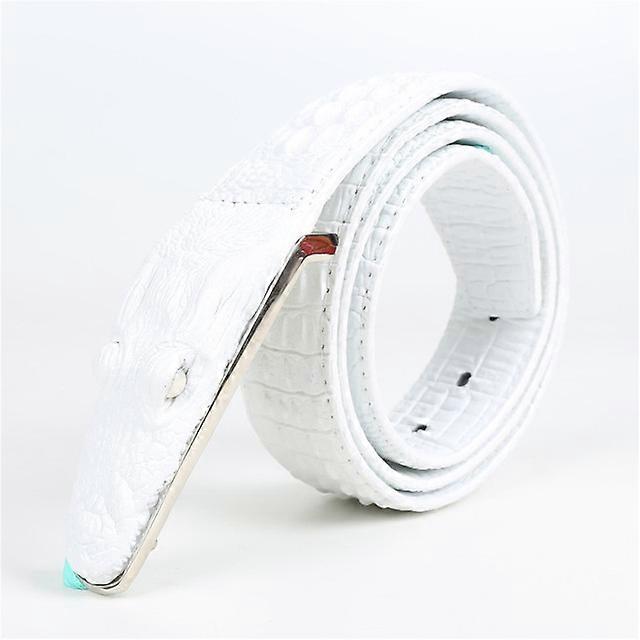 Crocodile Belts for Men Cowhide Genuine Leather Luxury Brand Strap Male Buckle Belt Fancy Vintage for Jeans Cintos Dropshipping