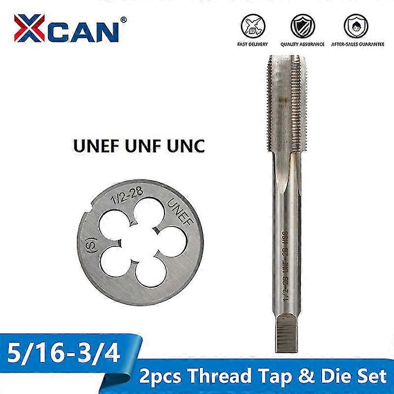 2pcs Unef Unf Unc Thread Tap And Die Set Machine Plug Tap High Speed Steel Metal Tapping Tool Set Screw Die Tap Drill
