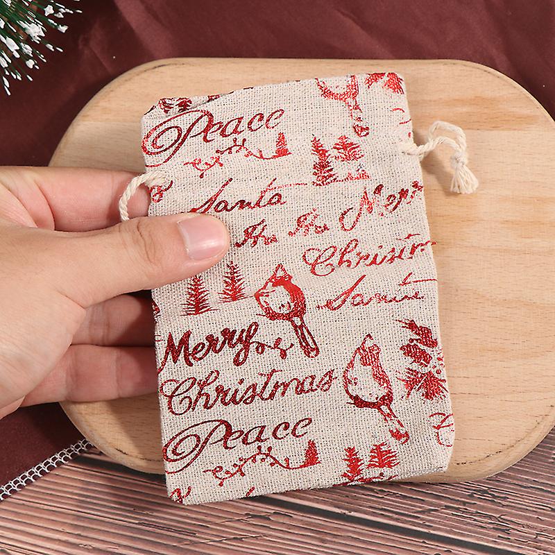 Christmas Diy Advent Calendar Countdown 1-24 Numbers Bag Candy Storage Pouches