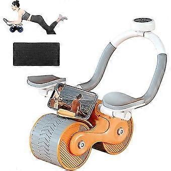Abs Roller Wheel With Timer Abdominal Exercise Roller Elbow Support Automatic Rebound Abdominal Wheel Core Exercise Equipment For Newbies With Knee