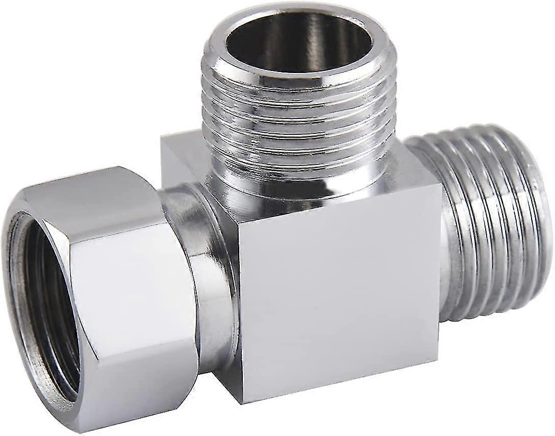 1/2 بوصة محول نحاسي ثلاثي الاتجاهات مطلي بالكروم ، موصل ثلاثي الاتجاهات ، صمام زاوية مع صامولة قابلة للإزالة ، موصل محول T ، صمام زاوية- MXBC