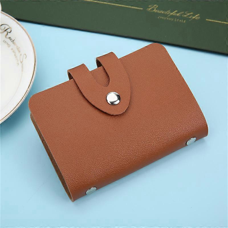 New Leather Function 24 Bits Card Case Business Card Holder Men Women Credit Passport Card Bag ID Passport Card Wallet Fashion