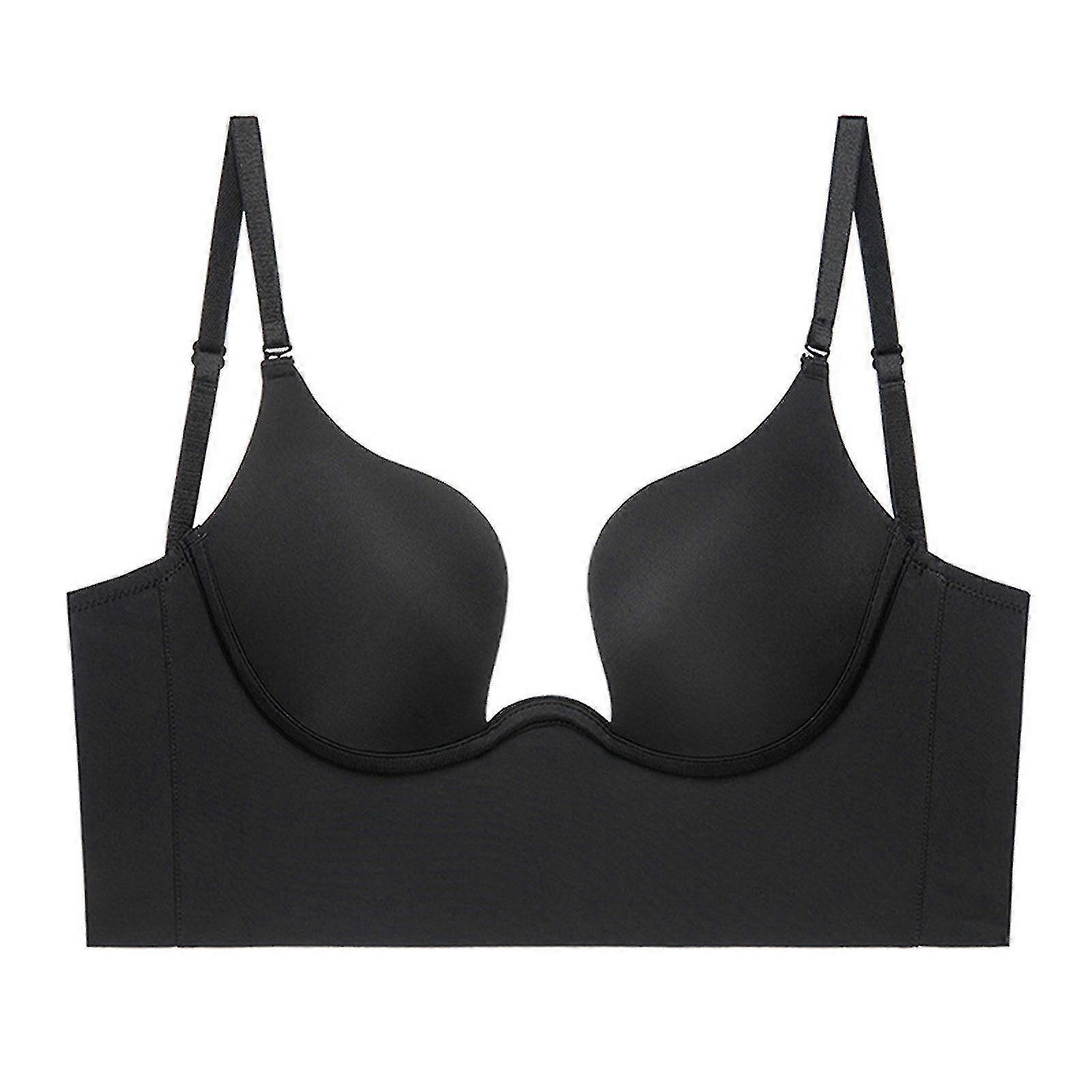 VIVENA Seamless Bra Backless Invisible Plunge Deep V Low Cut Push Up Back Bra Push Up 1919 I.25717546
