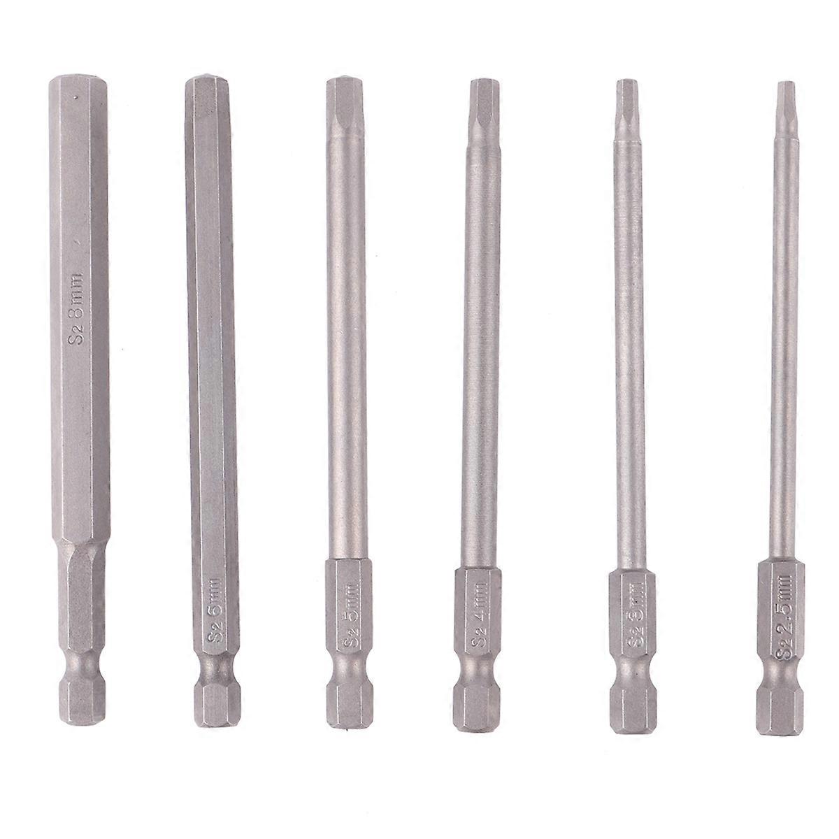 6 Pcs Screw Remover Screw Bolt Extractor Screwdriver Bit Set Hex Key Drill Bit Bolt Extractor