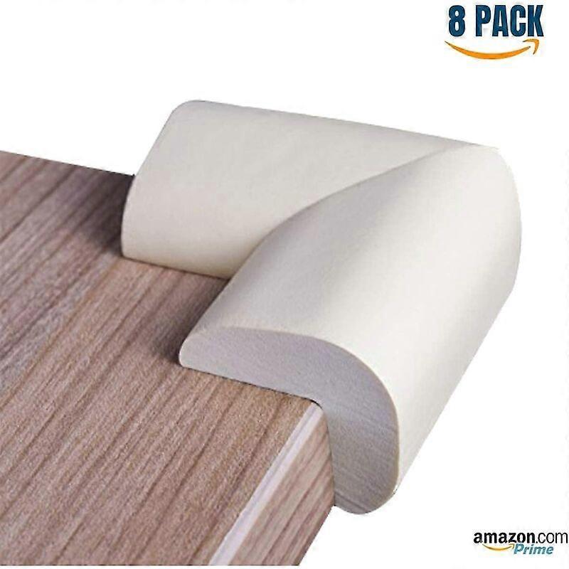 12 Pack Baby and Child Corner Protectors, Safe Soft Foam for Corner Tables and All Kinds of Furniture, Impact Resistant (White)