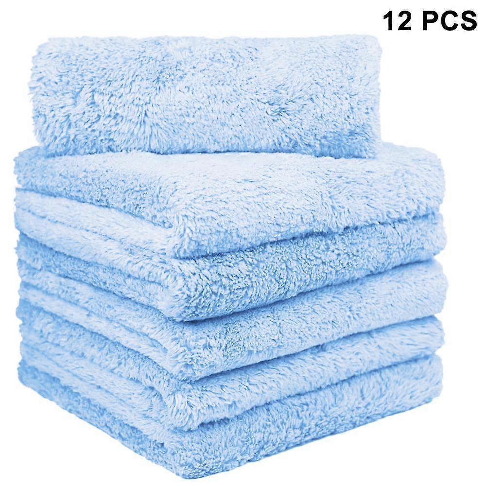 12Pcs Kitchen Dish Towels,Double-Sided Microfiber Towel Lint-Free