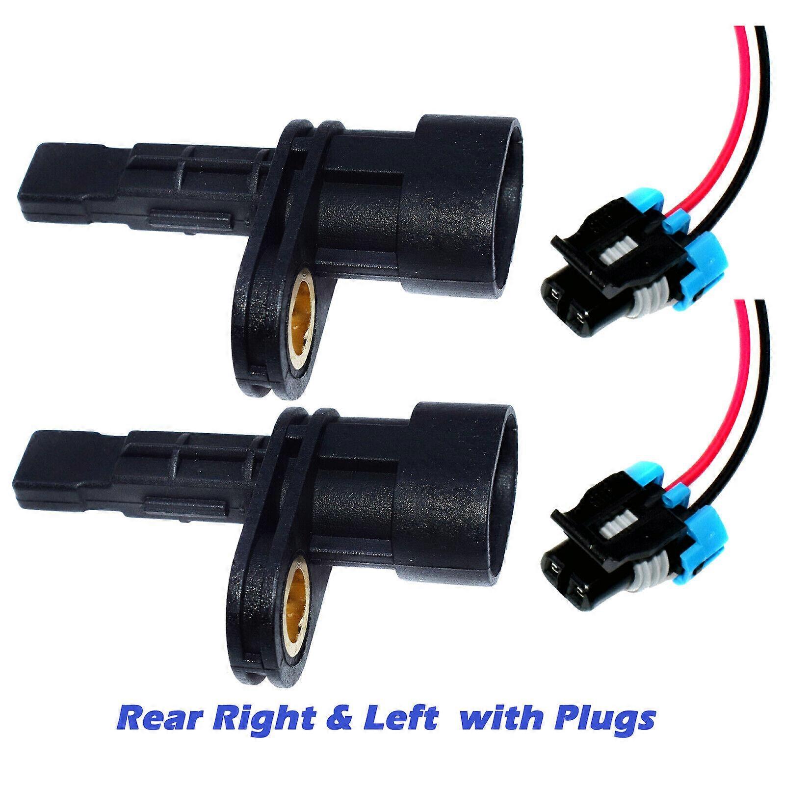 Rear Pair ABS Wheel Speed Sensor w/ Plug Connector 92211237 For Pontiac G8 08-09