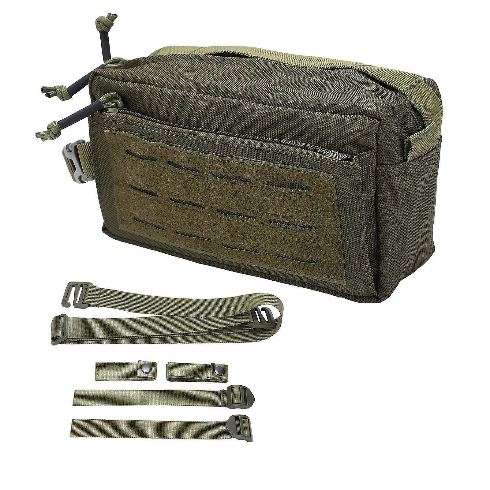 Molle Pouch Multi Purpose Utility Storage Bag Detachable Waist Pack Shoulder Bag with Webbings