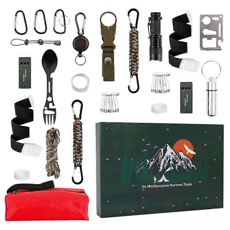 2024 Advent Calendar Survival Kits for Men 24 Day Advent Countdown Calendar for Adult Men s Weather-Resistant Christmas 2025