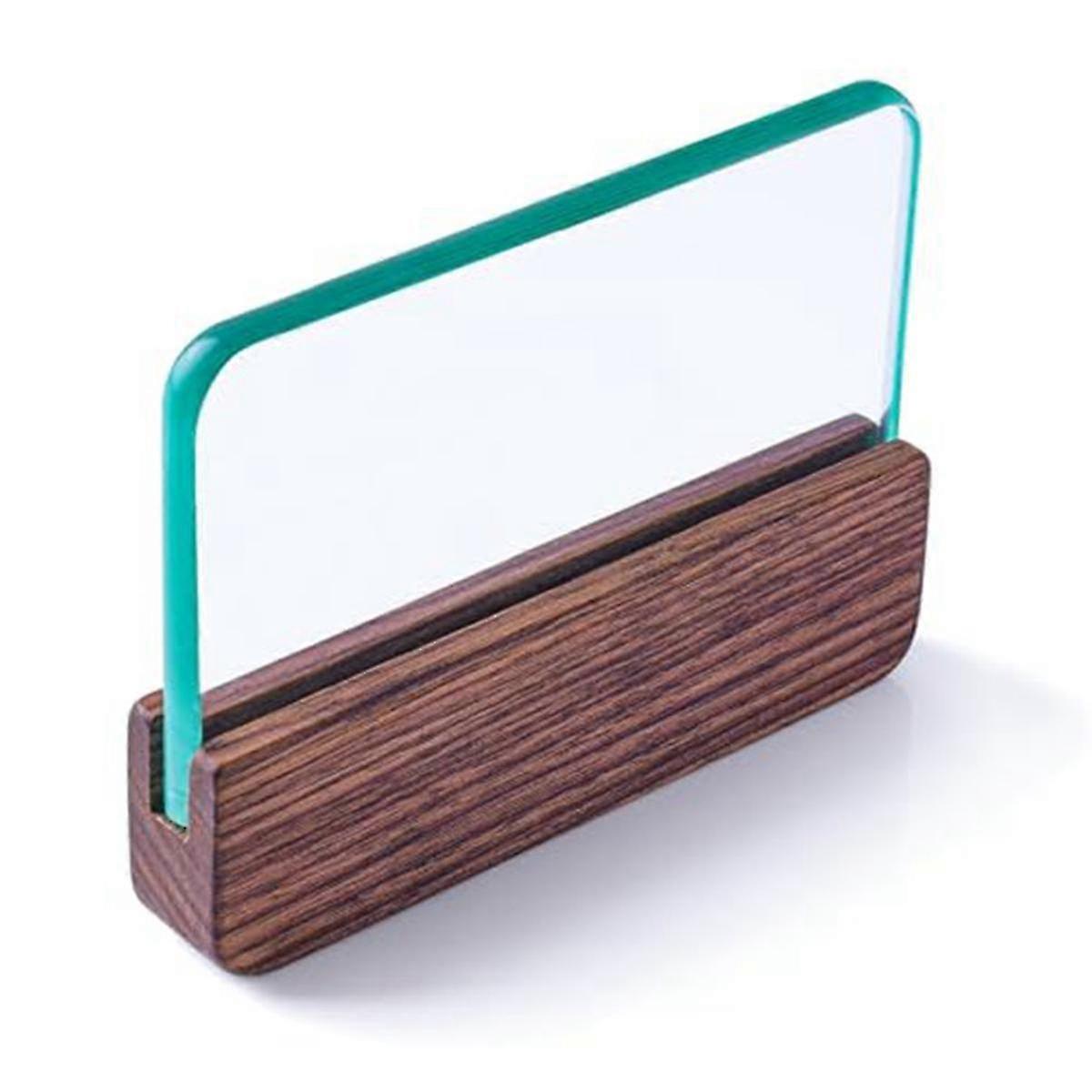 Glass Slicker for Burnishing Leather with Walnut Handle, Glass Burnisher Professional Block Smoothi