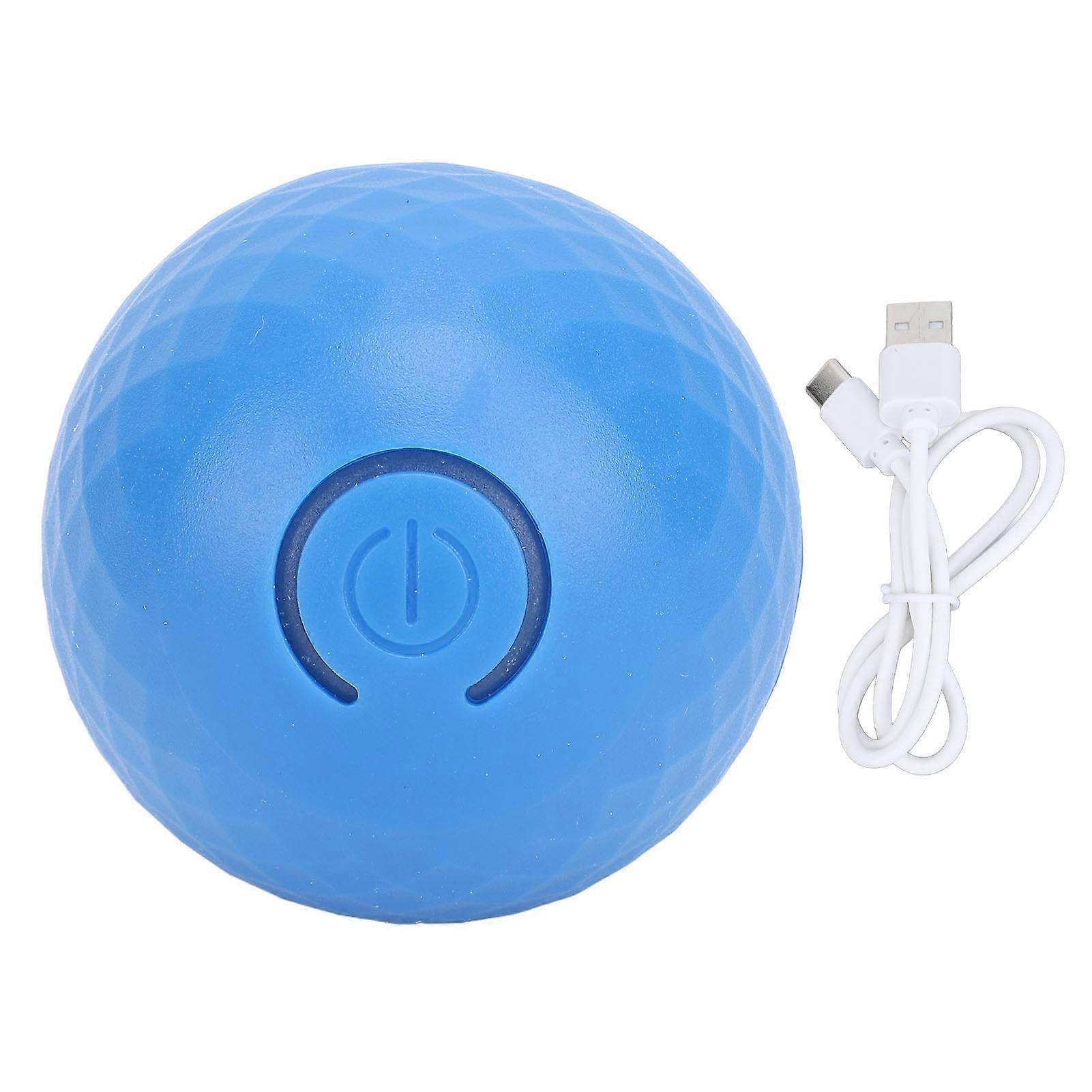 Active Rolling Ball Boredom Relief Rechargeable Skills Development Automatic Interactive Dog Ball Toy for Home Indoor Outdoor Blue