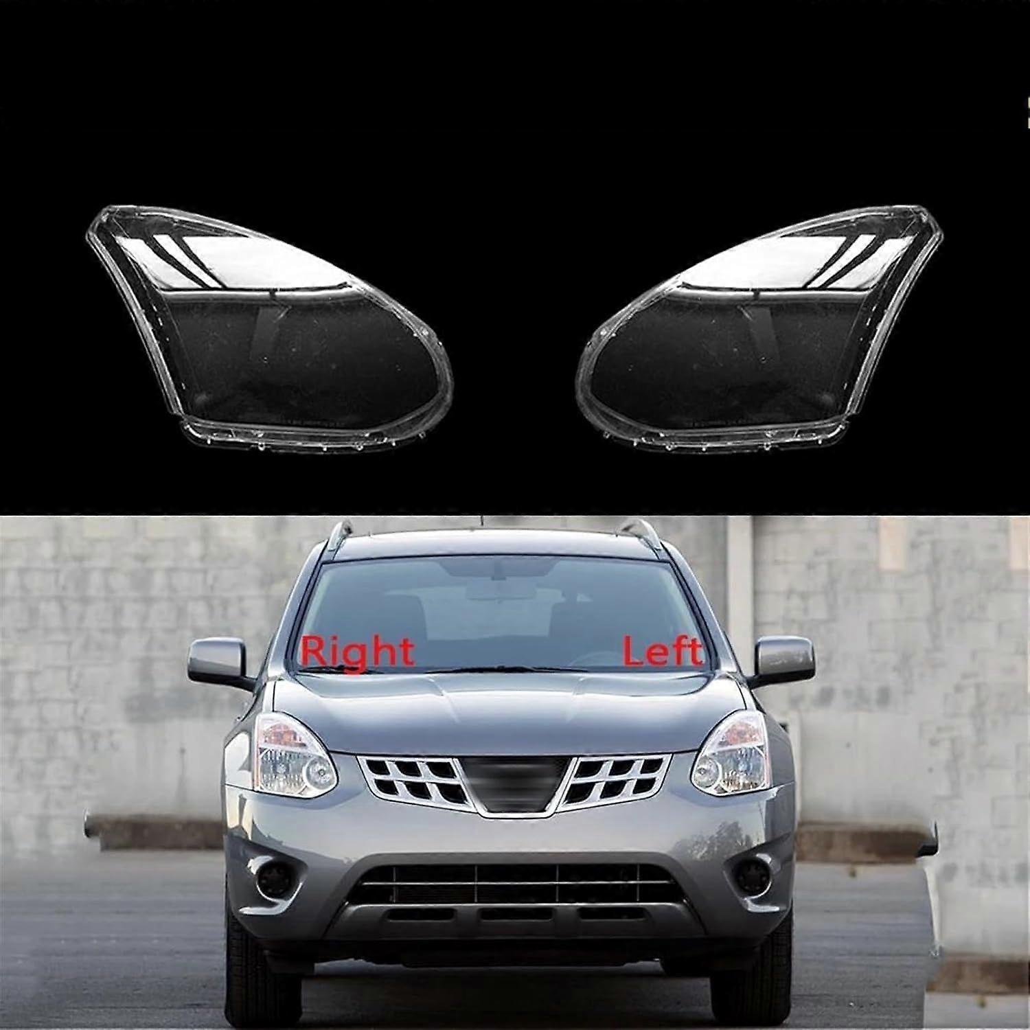 Headlamp Lens Cover Car Front Glass Lens Headlamp Transparent Lampshade For Nissan Rogue 2008-2013 Front Headlight Shell (Color : 1 Pair)