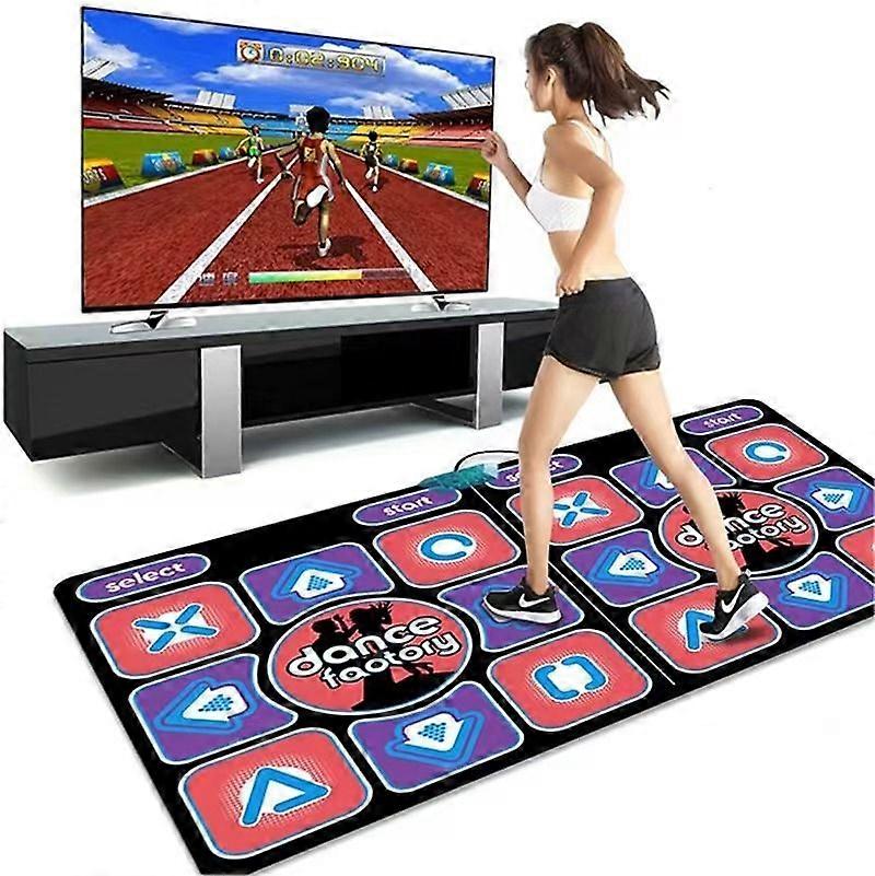 Double Dancing Mat Double User Wired Dance Mat Game Non-slip With 2 Remote