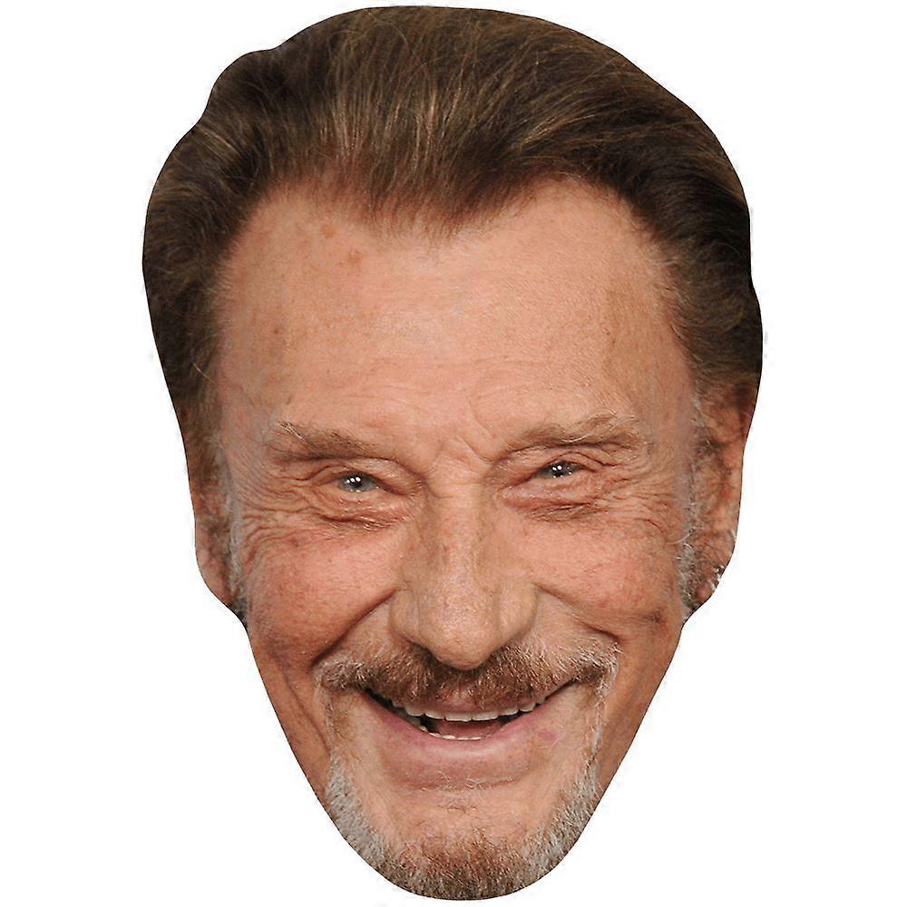 Johnny Hallyday (Laugh) Celebrity Mask, Flat Card Face