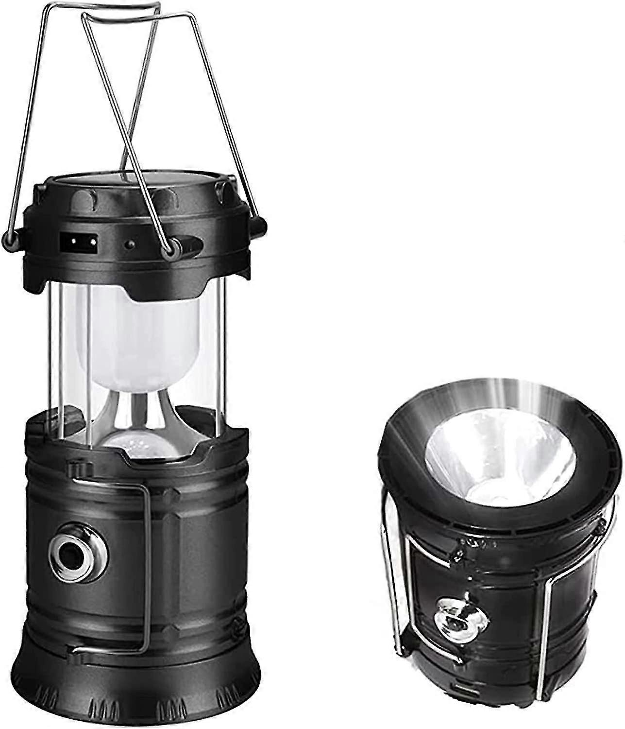 Solar Lantern Camping Lanterns, Rechargeable Garden Lantern Garden Lantern Torch Tent Lighting With Usb Interface, Waterproof Mobile Charging Support