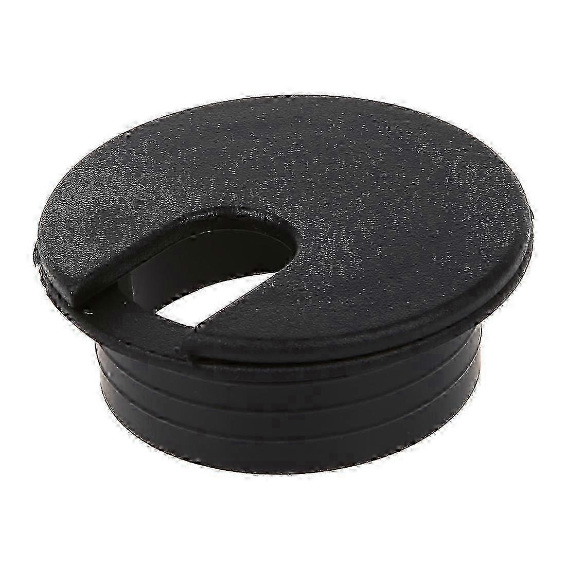 10 Pcs 35mm Black Cable Grommet Cable Outlet Desk Table Wire