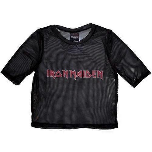 Iron Maiden Womens/Ladies Logo Mesh Crop Top