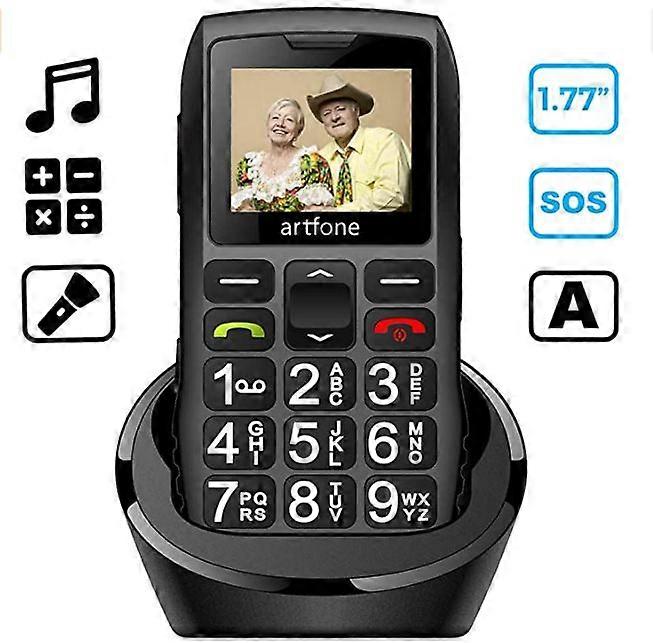 Unlocked Senior Cell Phone with Big Buttons, Elderly Mobile Phone with Big Volume SOS Emergency Button, Charging Seat, FM Radio, Easy to Use