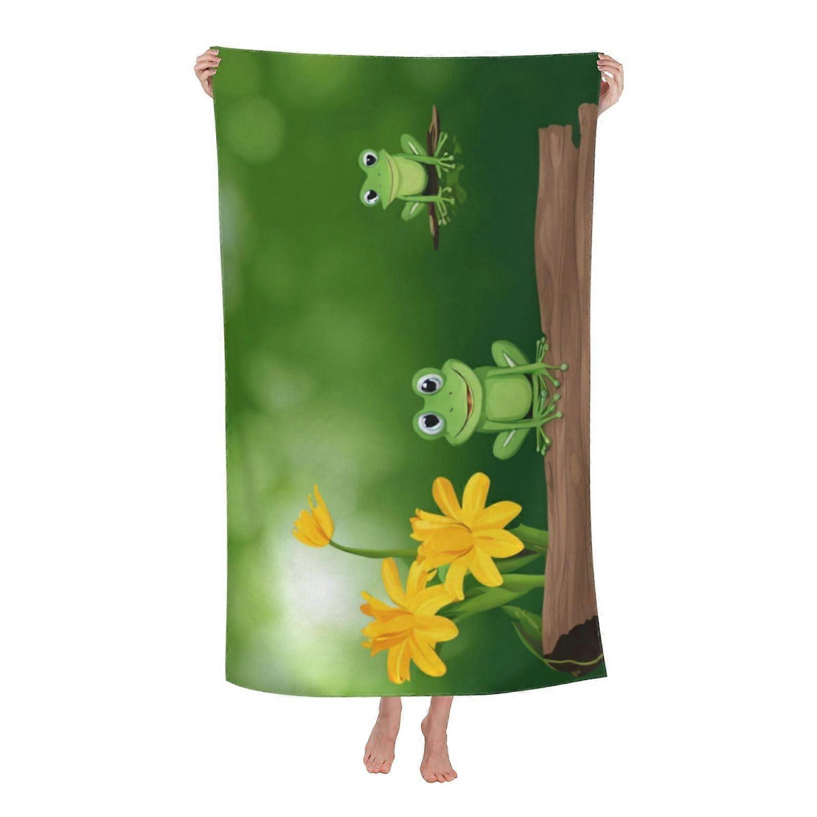 Two Microfiber Quick Drying Super Absorbent Sand Free Beach Towels for Bathroom Swim 31.5 X 51