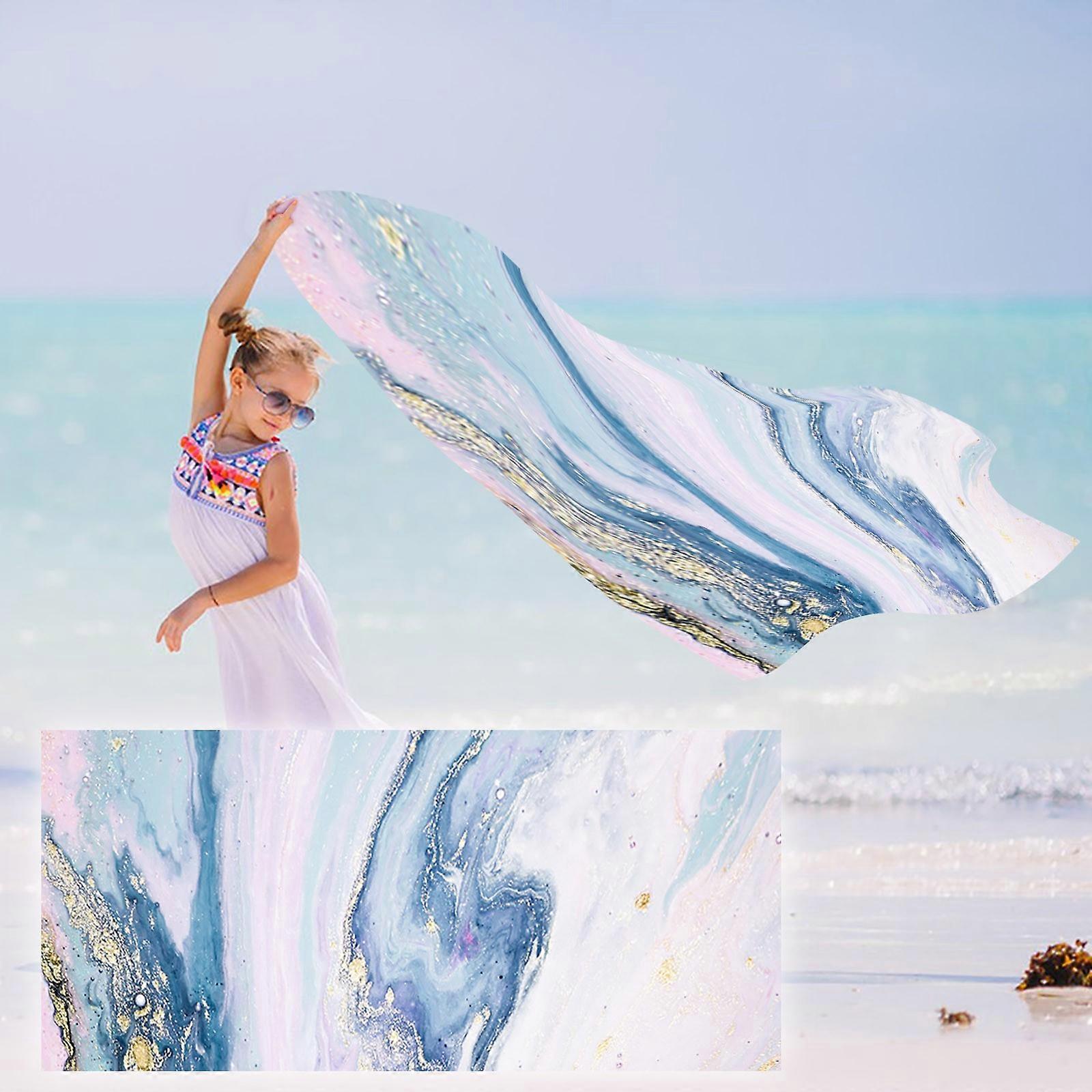 Beach Towels Bath Towels Large Rectangle Towels Fiber Towels Flowing Gold Series 75x150cm