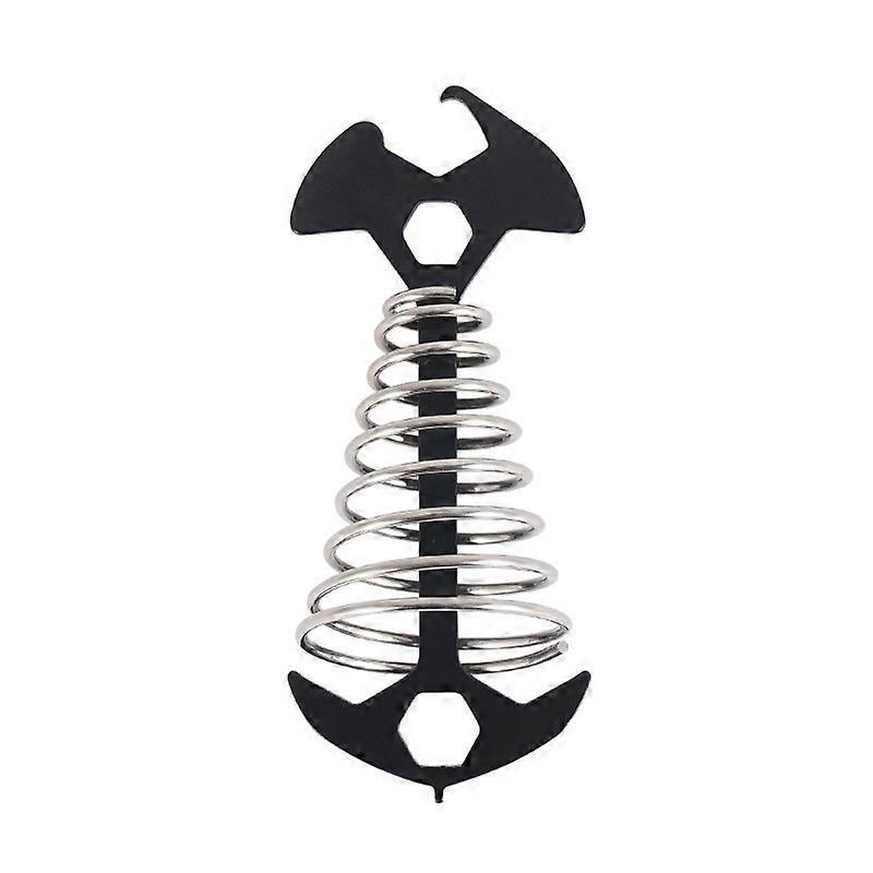 5 PCS 4 in 1 Camping Fishbone Nail Spring Wind Rope Buckle