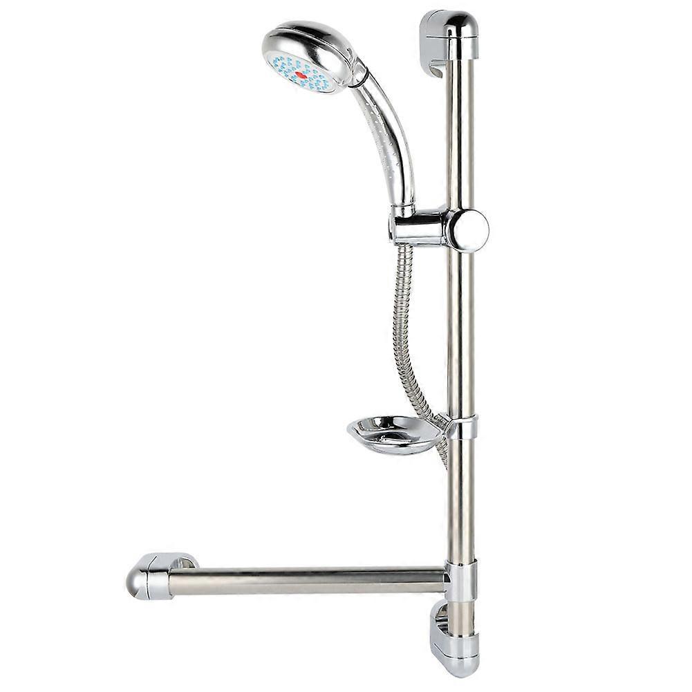 Adjustable Bathroom Bath Shower Set With Towel Rod Soap Box And Accessories