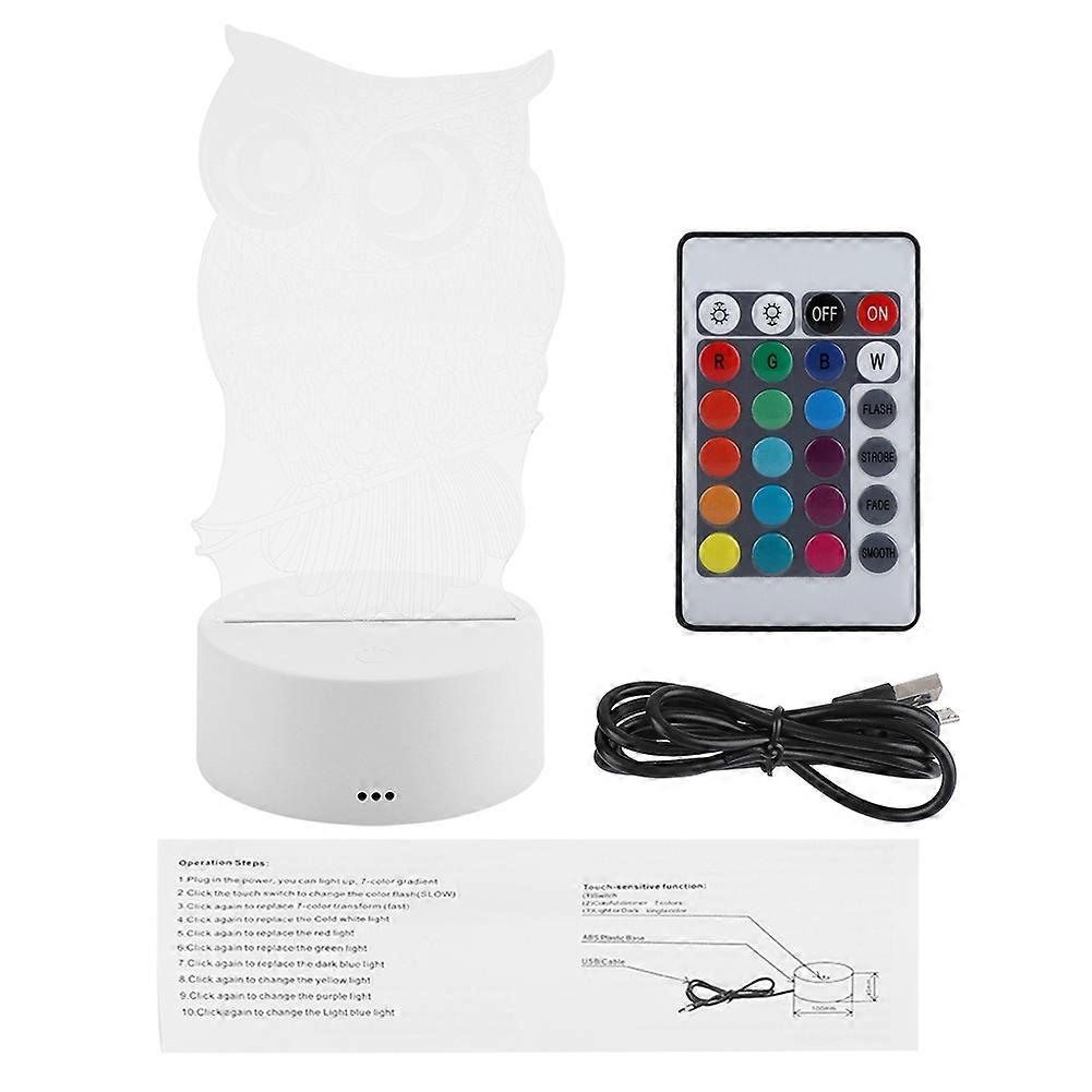 Remote-Controlled 3D Night Lights - LED Illusion Lamps for Desk Decor, Color Changing, USB Powered, Home Office Decor