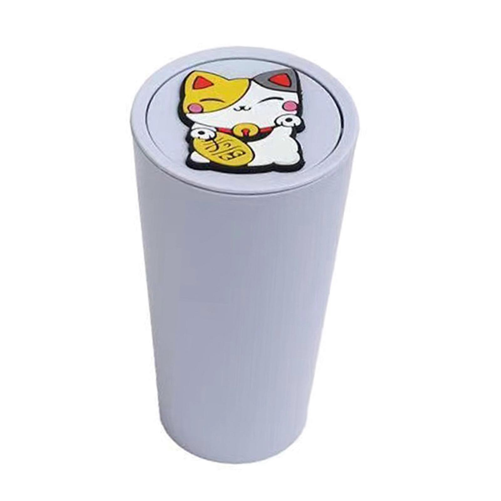 Car Trash Can Cup Holder, Leakproof Car Garbage Can with Lid, Portable Mini Trash Can,Small Mini Car Trash Bin