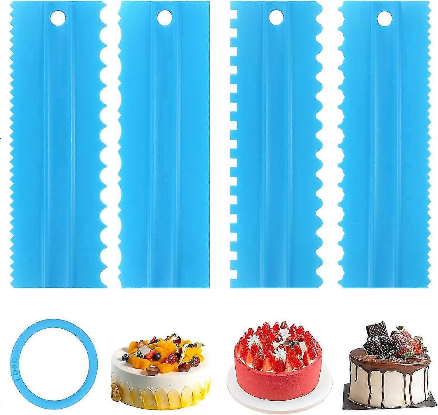 Cake Scraper and Smoother Set - DIY Cake Decorating Tools