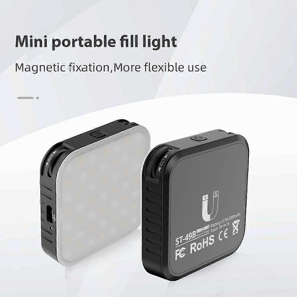 Magnetic Pocket LED Video Light Photography Fill Light 2500K-9000K Dimmable Video Conference Light f