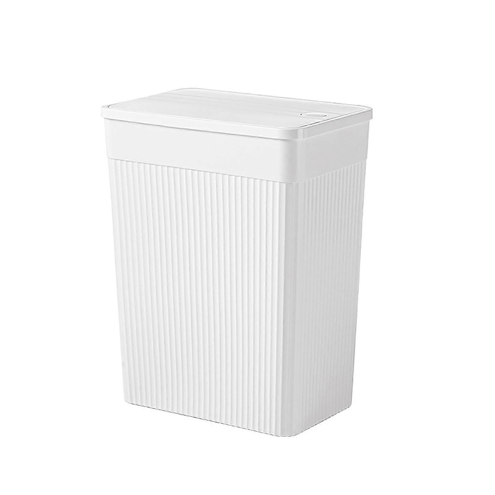 New Type Of Sewn Garbage Bin Household Spring Cover Type Multi-functional Storage Bin Kitchen With Lid Narrow Belt Lid Toilet Garbage Bin Kitchen
