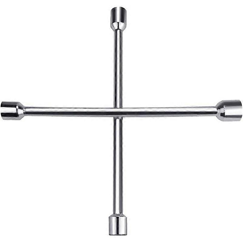 Multi-size Options Universal Lug Wrench, Compact Size Heat Treated Carbon Steel Crosswrench Spare Tire Tool for Auto Wheels, X-Shaped Design for Fast