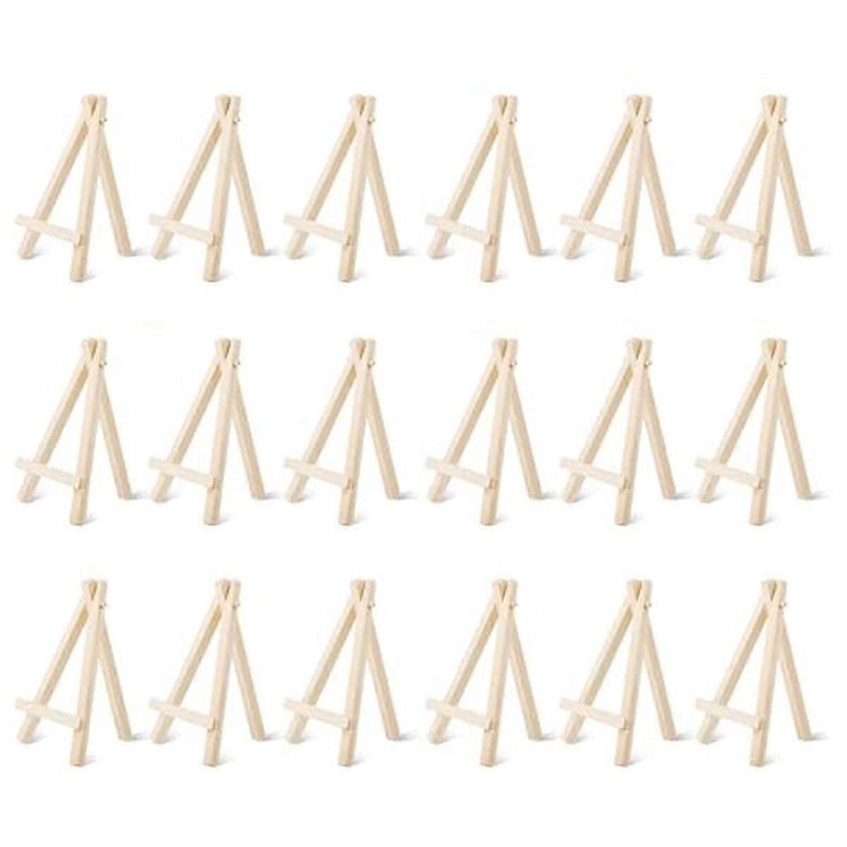 18pcs Mini Wood Display Easel,Small Wooden Easel