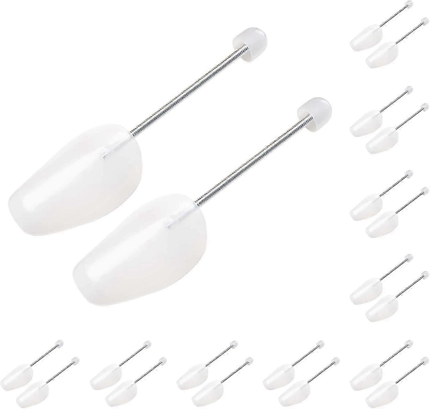 10 Pairs Plastic Shoe Tree Stretcher Shaper for Men (White)