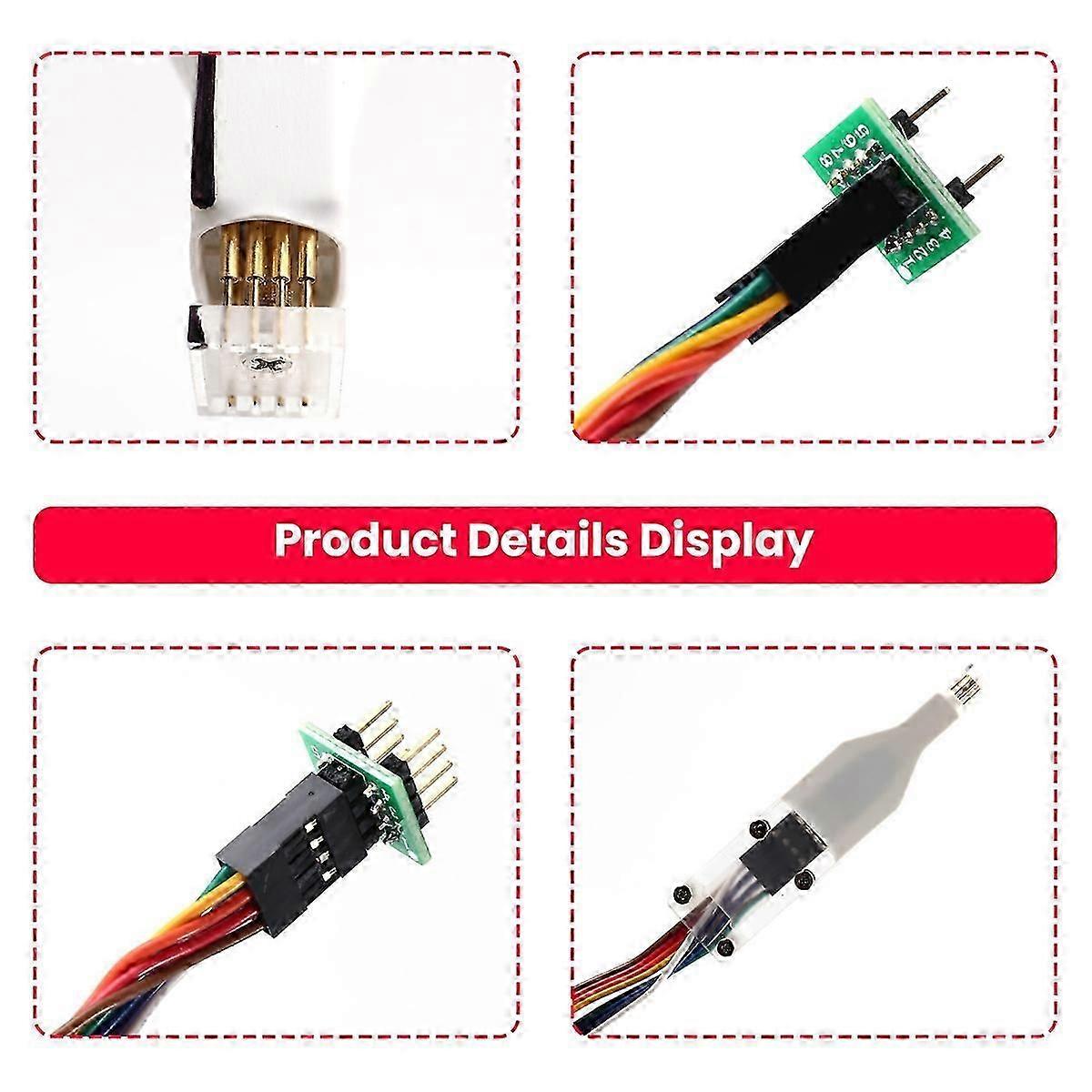 4pcs for Sop8 Soic8 Wson Chip Download Burn Write Probe Spring Needle Flash Eeprom Chip Burner Cable Sop8 Soic8 Chip