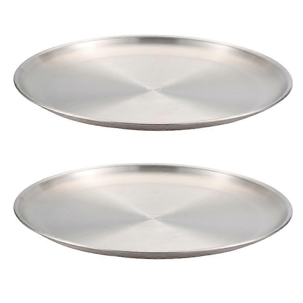 Stainless Steel Plate, Versatile Dinnerware With Smooth Edges And Rust Resistance, Perfect For Daily Use At Home Or Outdoors, Suitable For Camping,