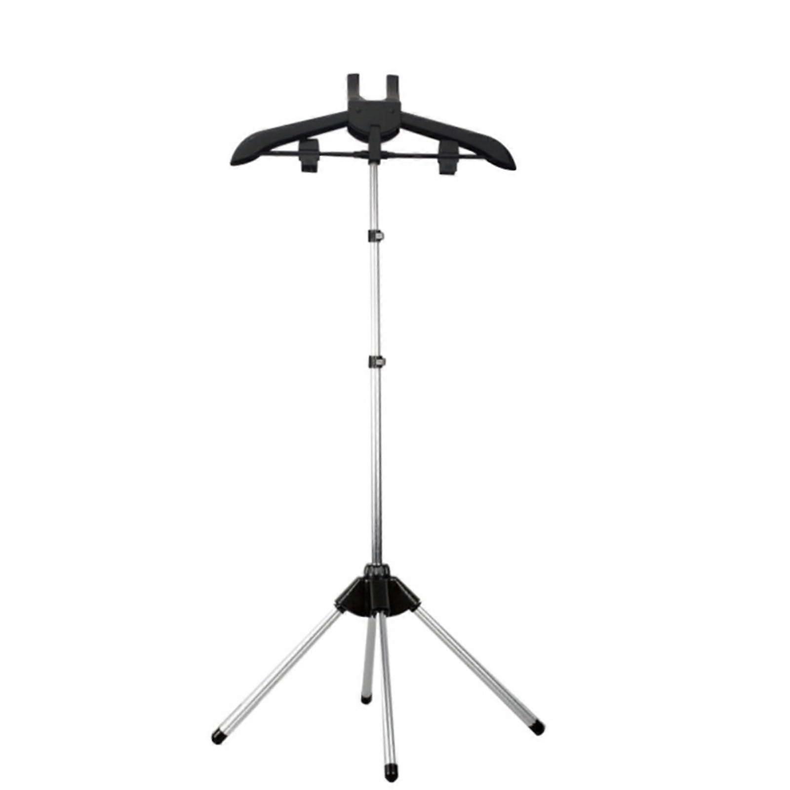 Folding Telescopic Height Adjustable Steamer Stand for Clothes Under Utensil Hanger One Size